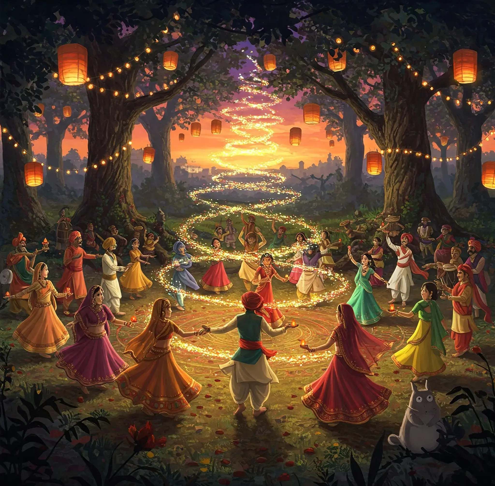 Navratri garba background