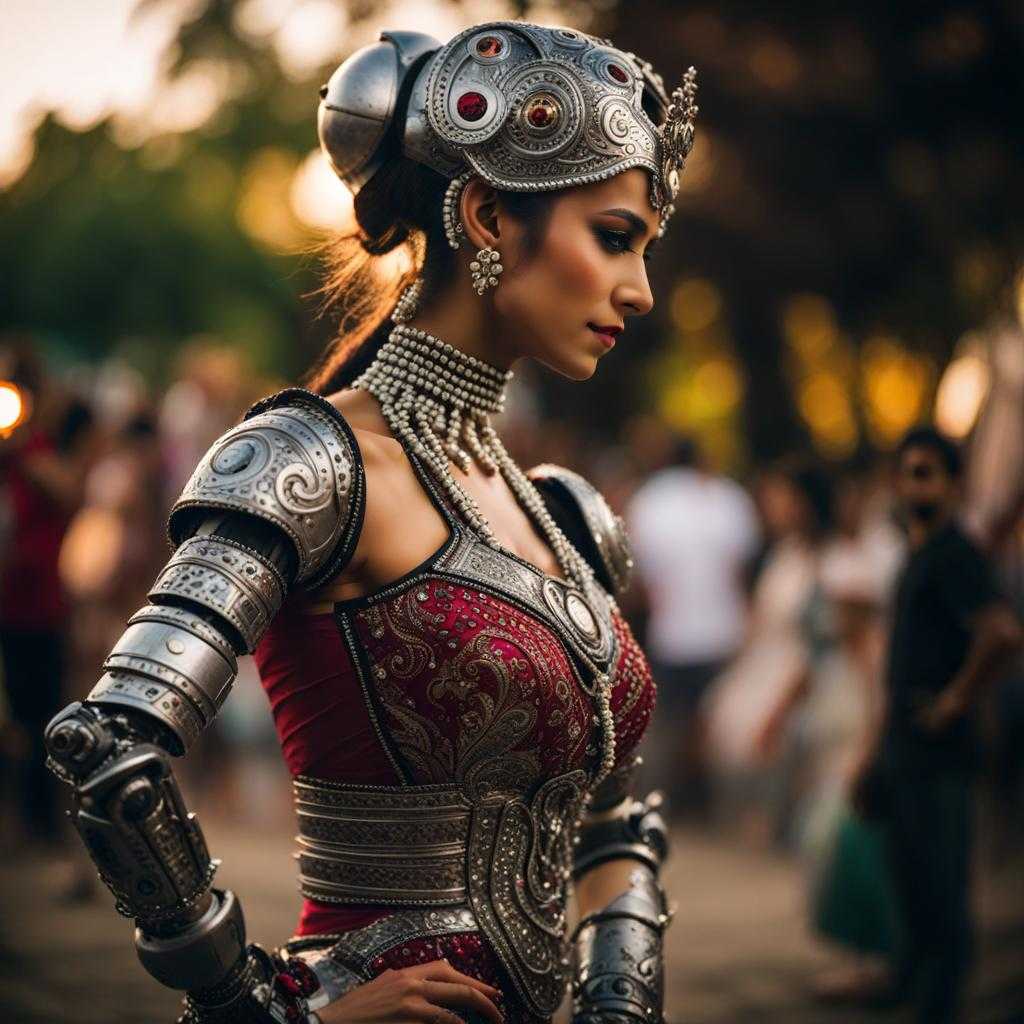 Traditional Cyberpunk Navratri Attire